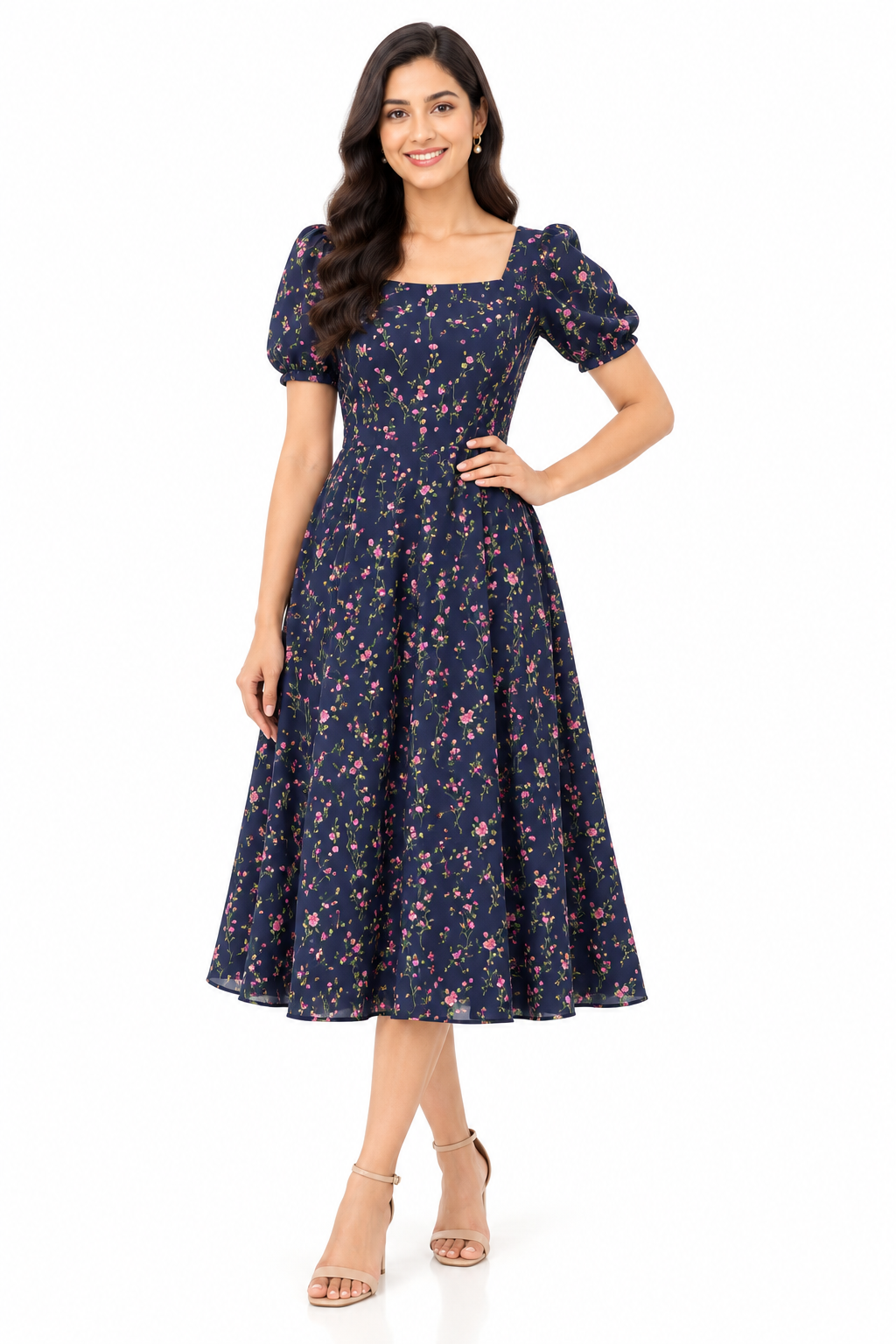 Navy Floral